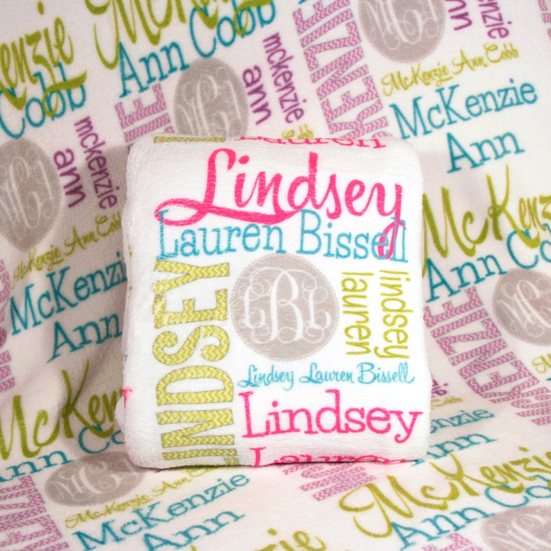 Personalized Blanket Monogrammed Throw Blanket Name Blanket Etsy