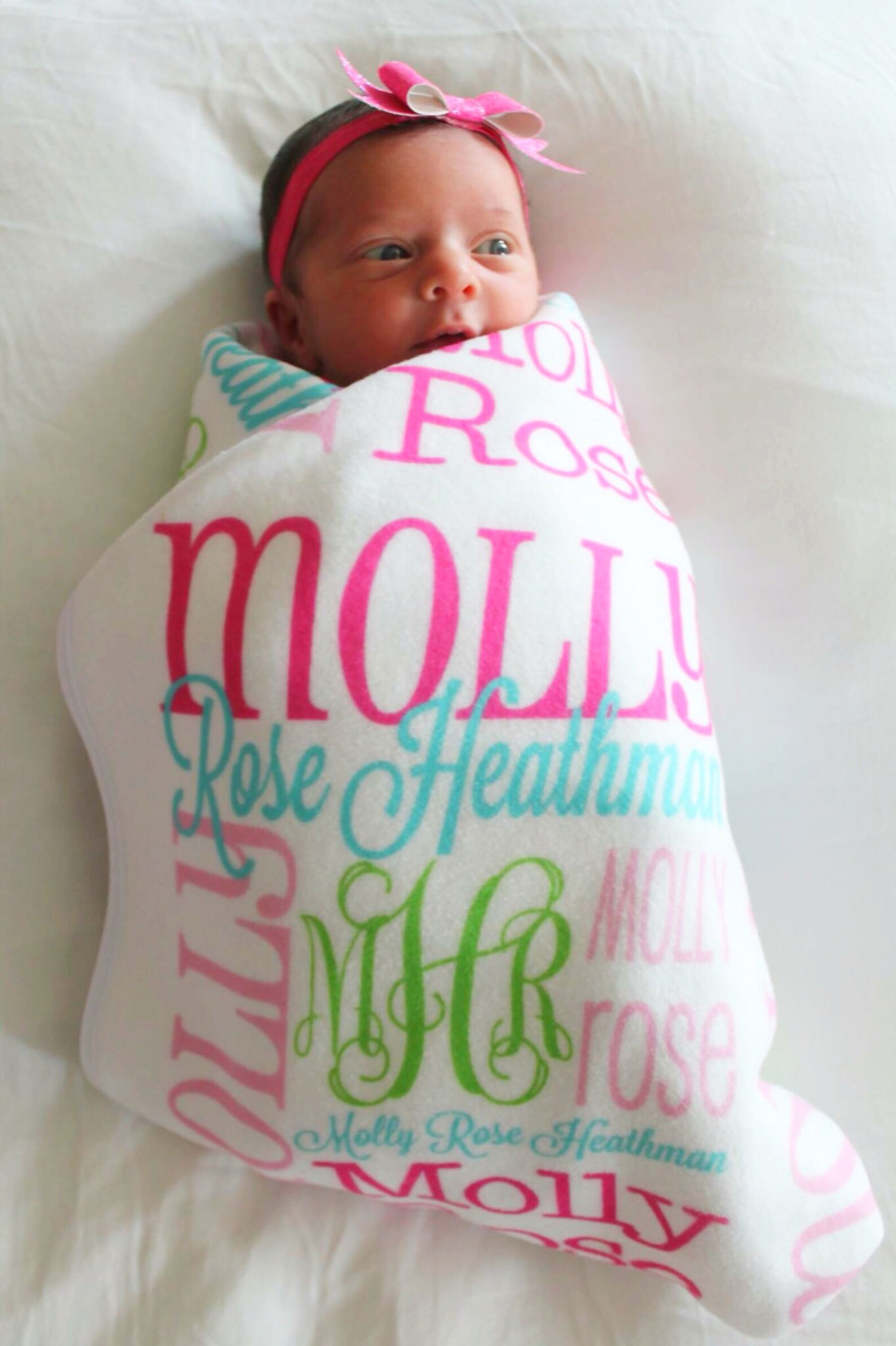 Personalized Baby Blanket Monogrammed Baby Blanket Name Etsy