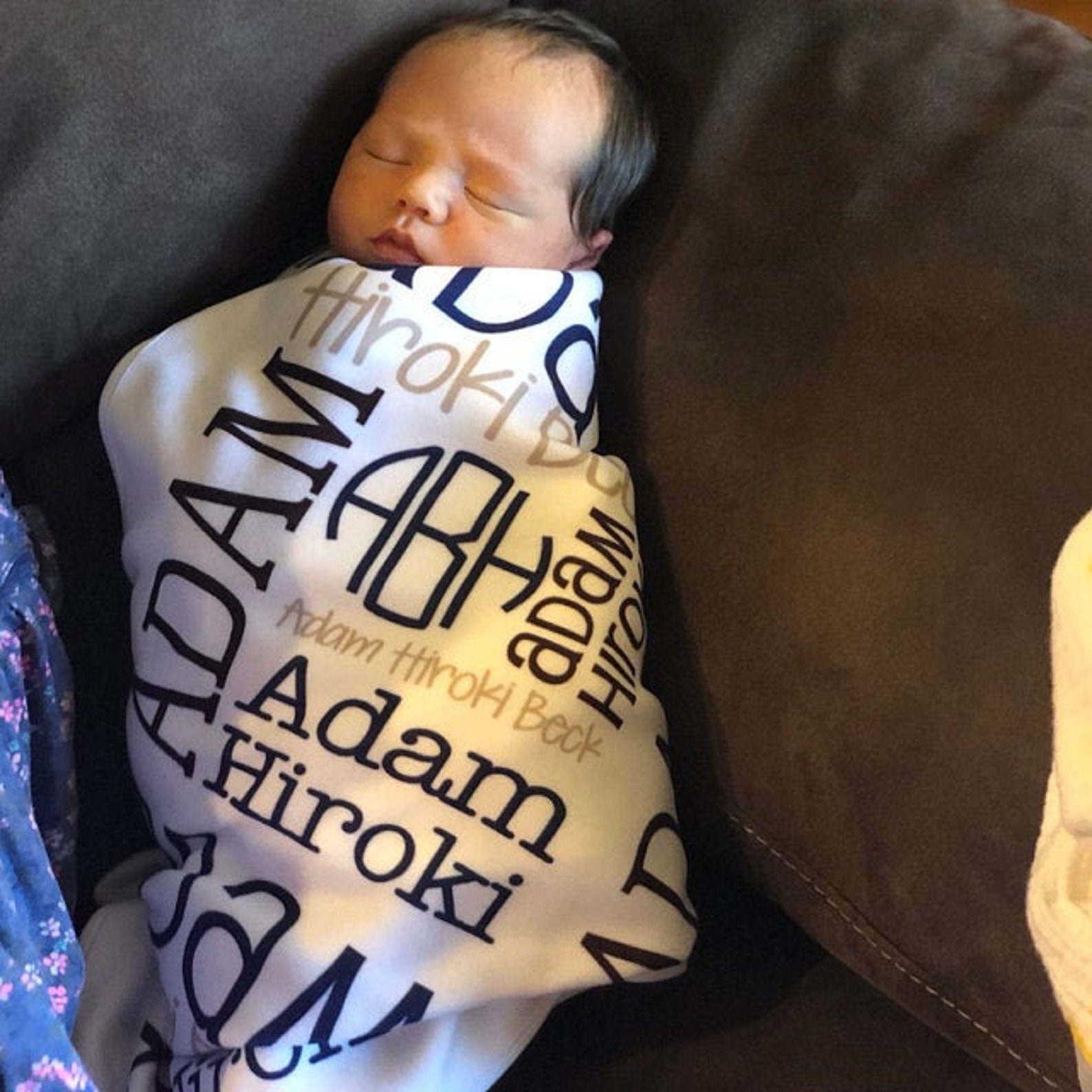 Personalized Baby Blanket Monogrammed Baby Blanket Name Etsy