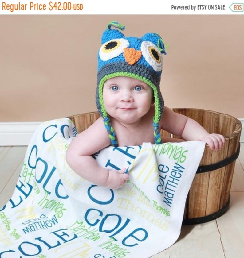 monogram baby blanket etsy