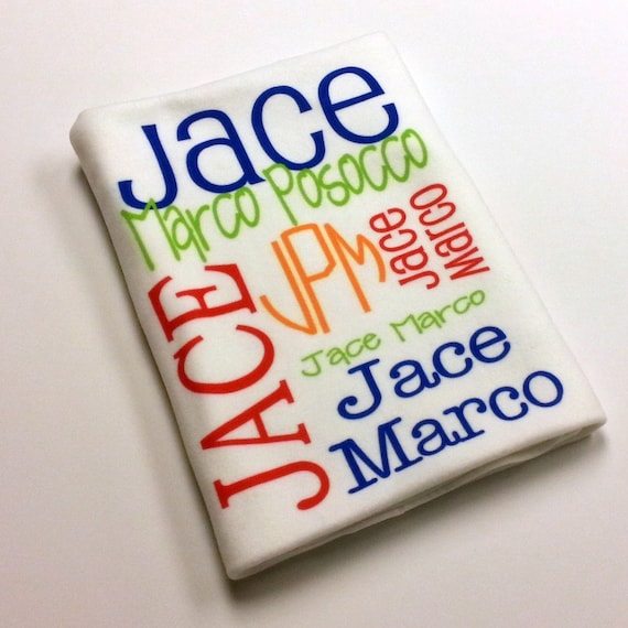 Personalized Baby Blanket Monogrammed Baby Blanket Name Etsy