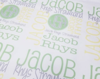 Personalized Baby Blanket: Custom Name Swaddle, Handmade Shower Gift