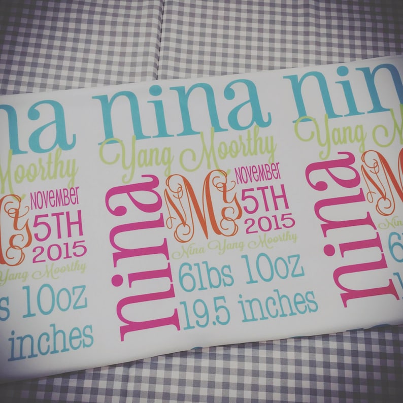 Personalized Baby Blanket Monogram Baby Blanket Name Receiving Etsy