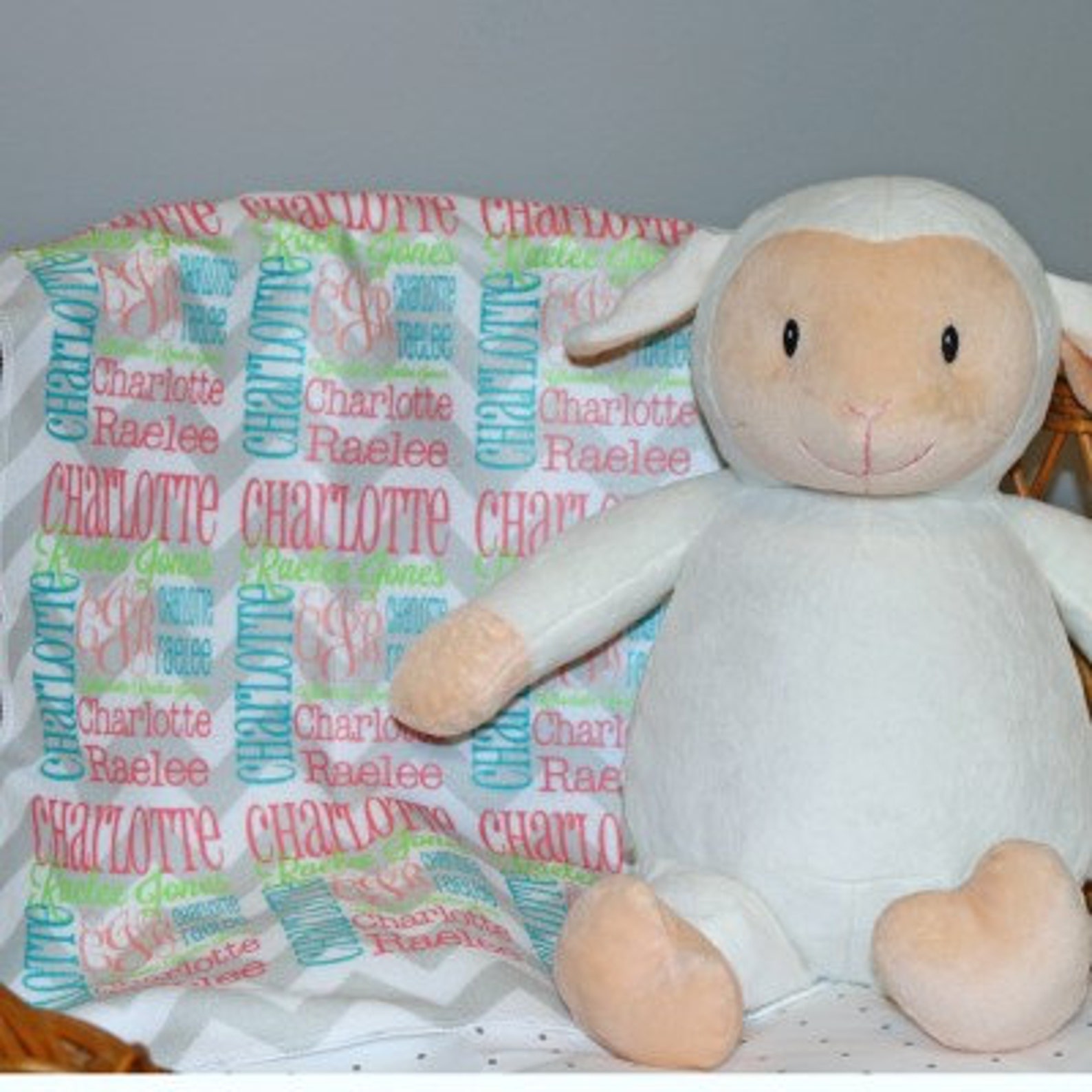 Personalized Baby Lovey Mini Baby Blankie Monogrammed Burp Etsy