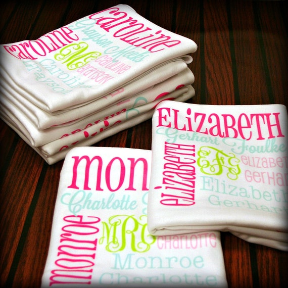 Personalized Baby Blanket Monogrammed Baby Blanket Name Etsy