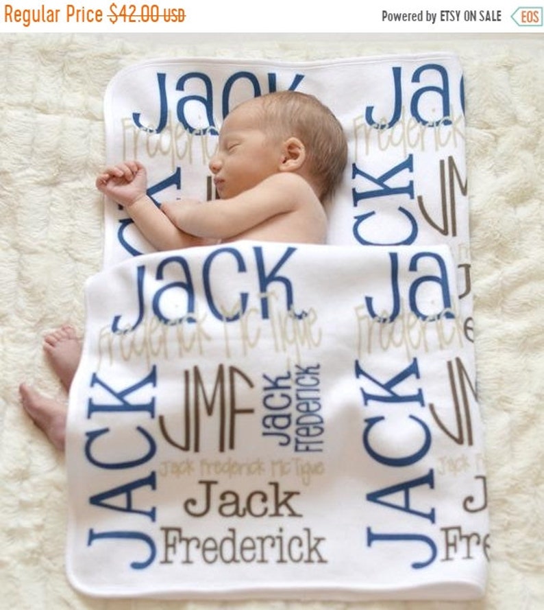 etsy personalized baby blanket