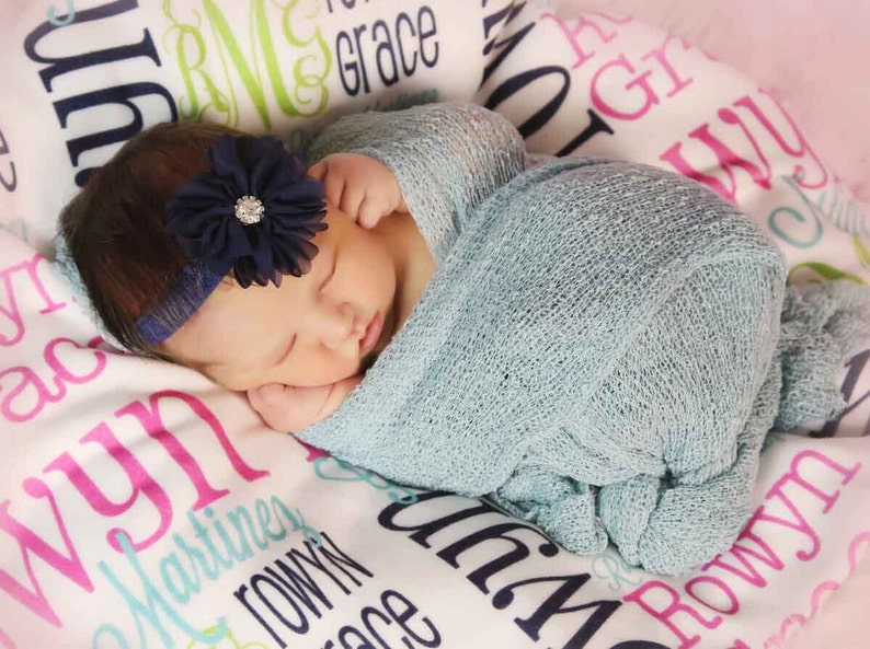 Personalized Baby Blanket Monogrammed Baby Blanket Name Etsy