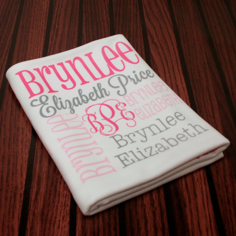 Personalized Baby Blanket Monogrammed Baby Blanket Name Etsy