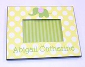 Personalized Yellow Dot Horizontal Picture Frame