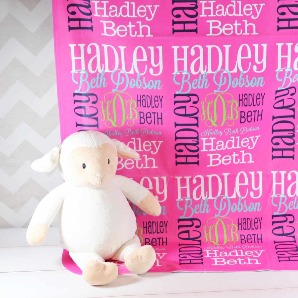 Personalized Baby Blanket Monogrammed Baby Blanket Name Etsy
