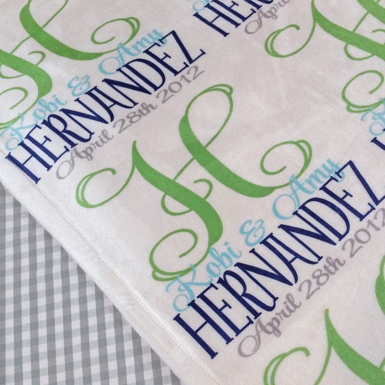 Personalized Wedding Gift Monogrammed Throw Blanket Engagement Etsy