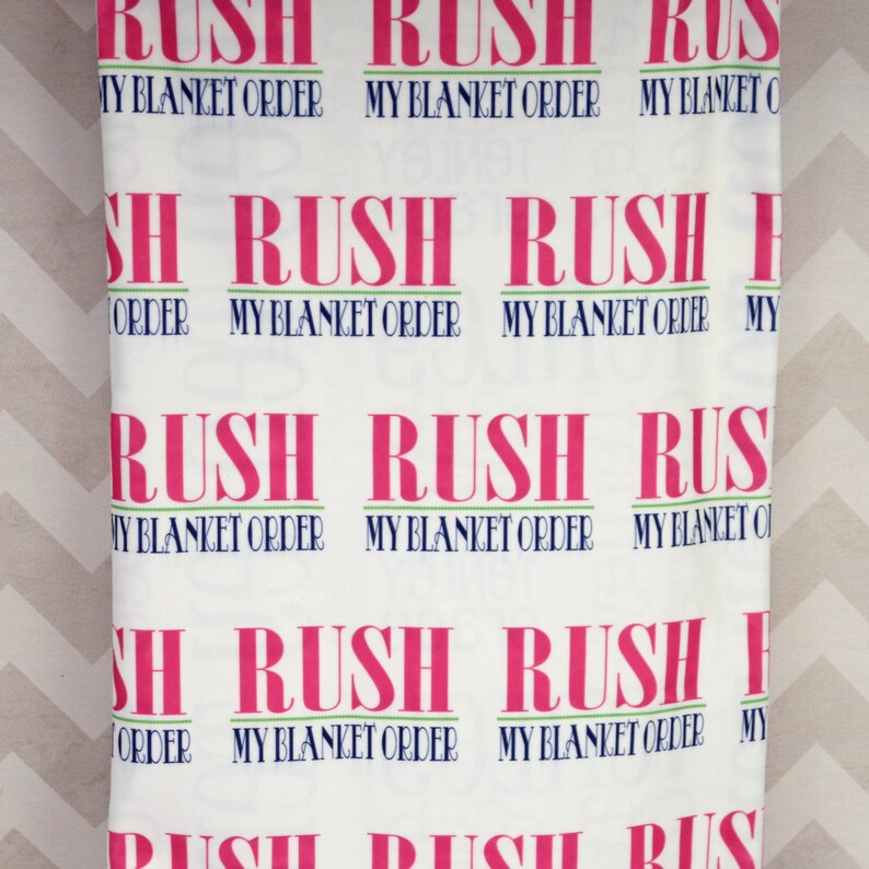 RUSH FEE for Blankets Etsy
