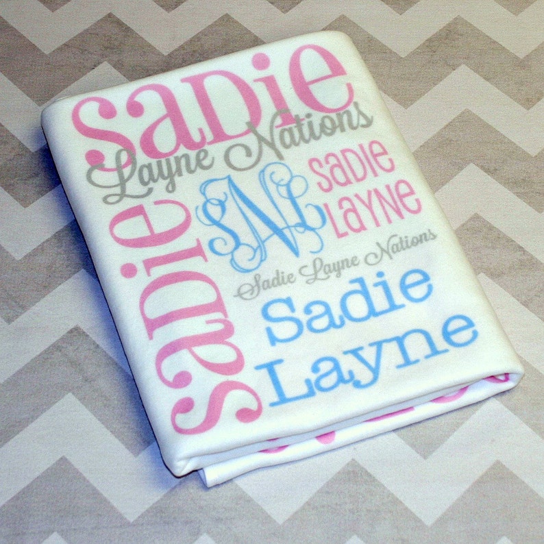 Personalized Baby Blanket Monogrammed Baby Blanket Name Etsy