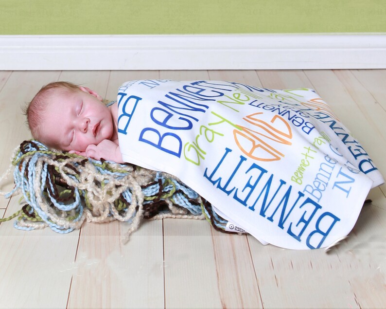 Personalized Baby Blanket Monogrammed Baby Blanket Name Etsy