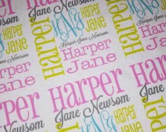 Personalized Baby Blanket, Monogrammed Newborn Blankets, Name Swaddle Receiving Blanket, Handmade Unqiue Baby Shower Gift, Milestone