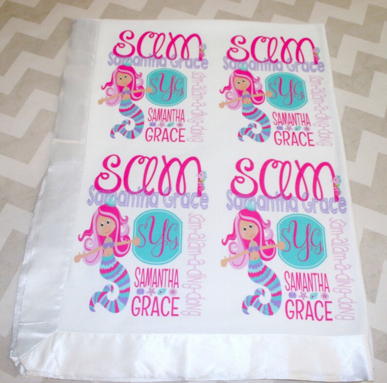 Personalized Baby Blanket Satin Edge Personalized Toddler Etsy