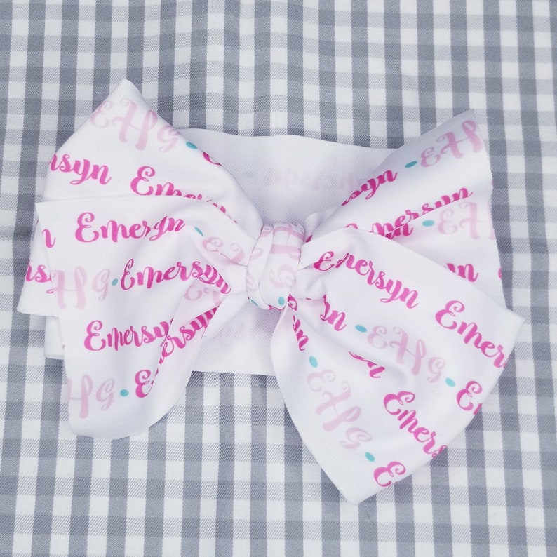 Personalized Baby Bow Head Wrap Custom Name Pinwheel Bow Etsy Australia