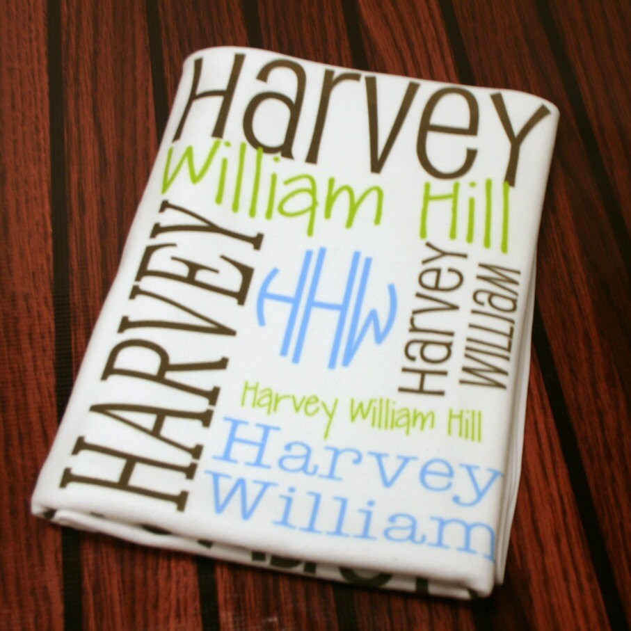 Personalized Baby Blanket Monogrammed Baby Blanket Name Etsy