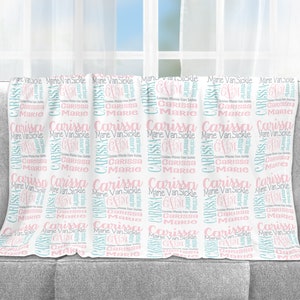 Personalized Throw Blanket, Custom Name Couch Blankets, Unique Gifts for Kids, Housewarming, Grandma, Mom, Dad, Couples, Home Decor Giftmode