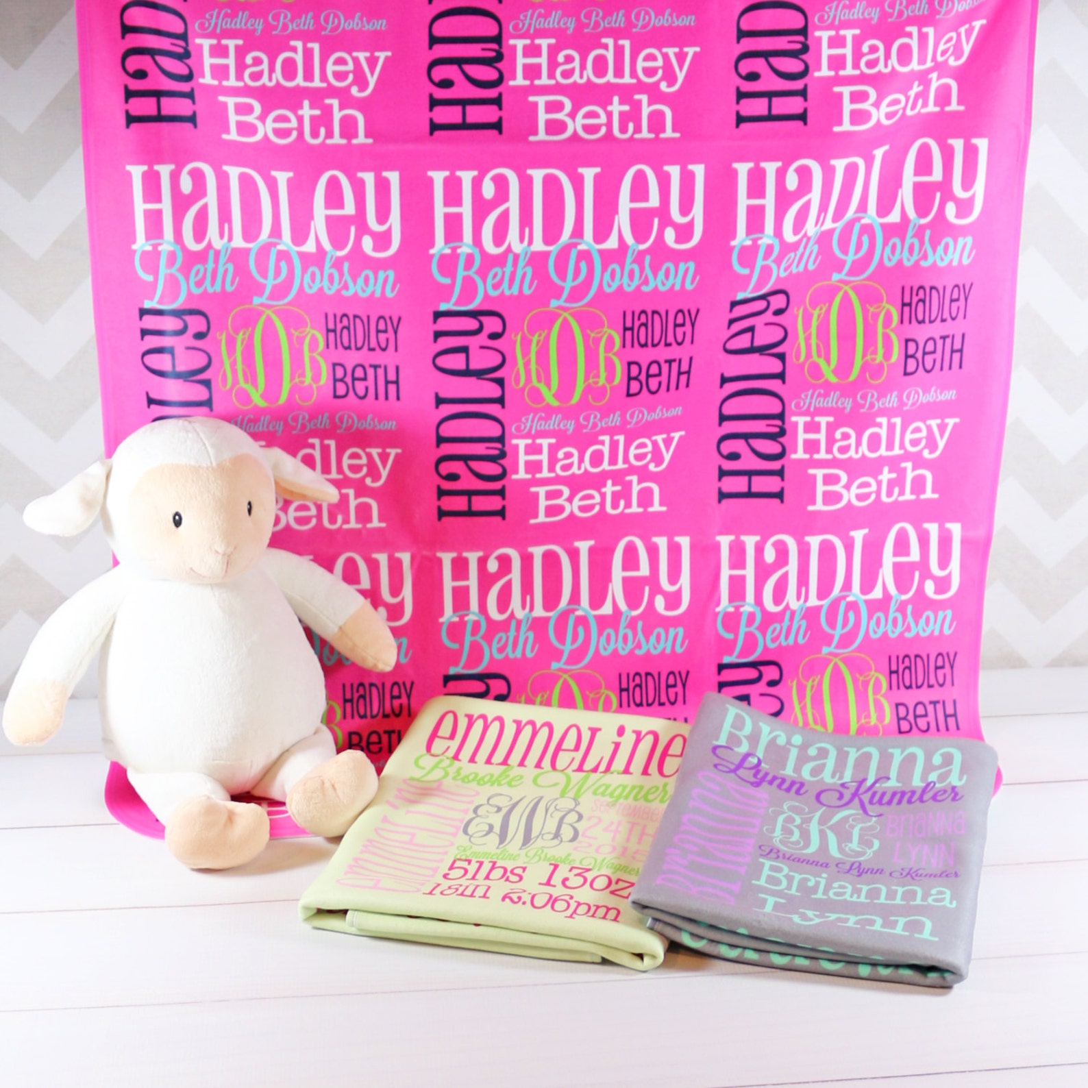 Personalized Baby Blanket Monogrammed Baby Blanket Name Etsy