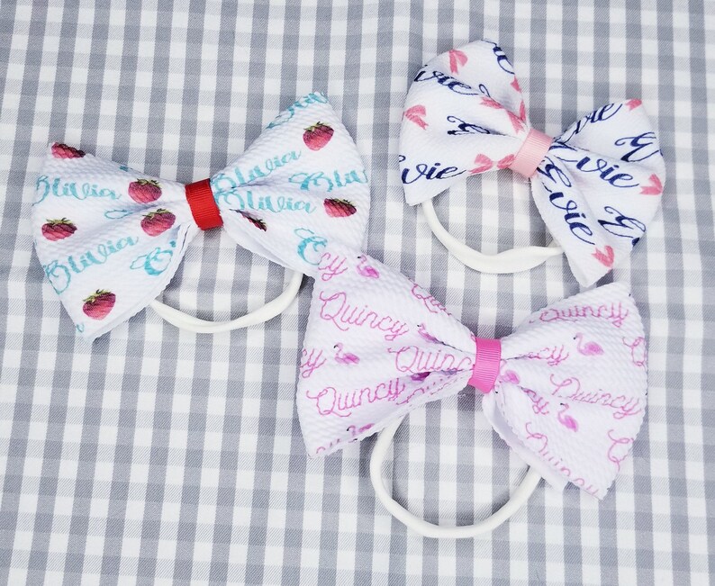 Personalized Baby Bow Headband Custom Name Pinwheel Bow Etsy