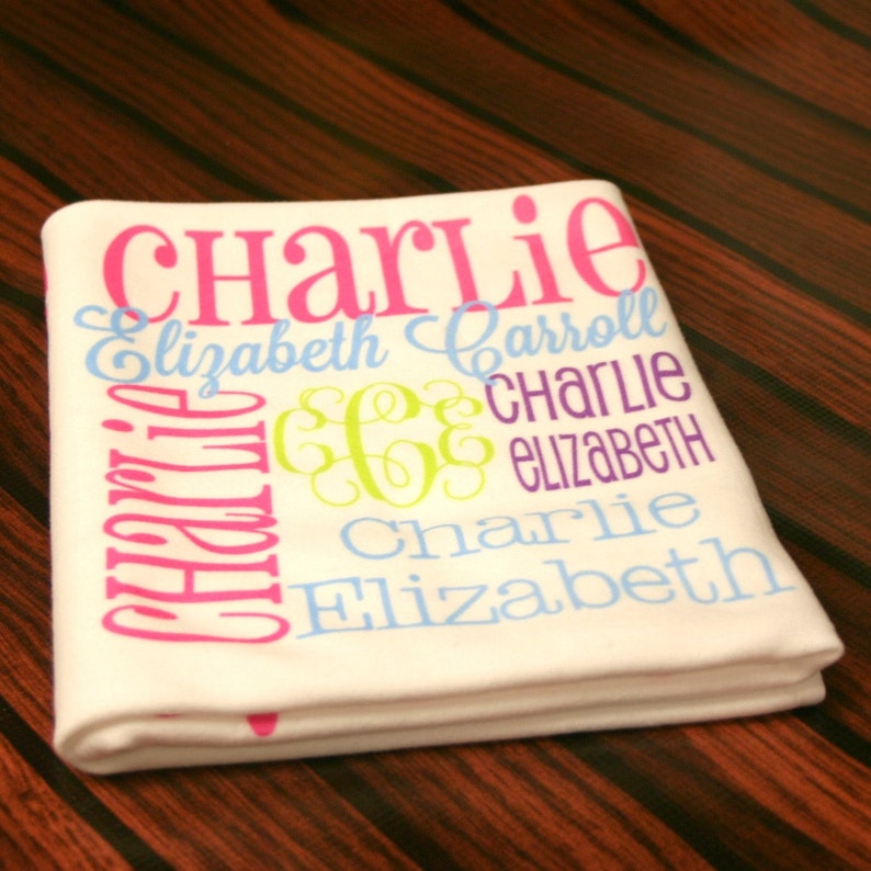 Personalized Baby Blanket Monogrammed Baby Blanket Name Etsy