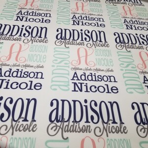 Personalized Baby Name Blanket, Monogrammed Newborn Blankets, Name Swaddle Receiving Blanket, Handmade Unqiue Baby Shower Gift, Milestone image 6