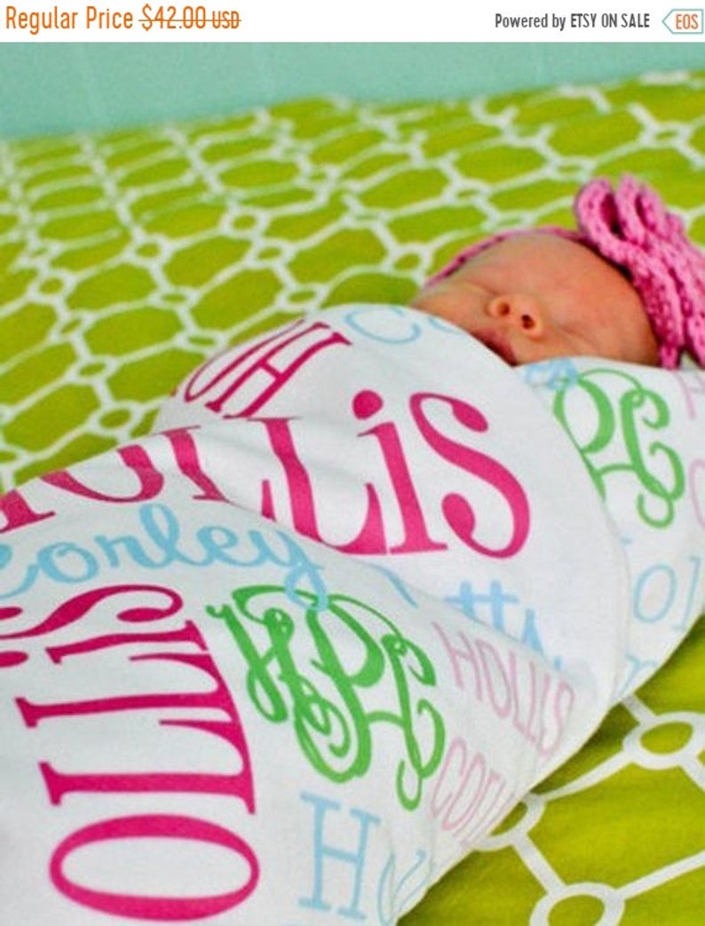 etsy personalized baby blanket