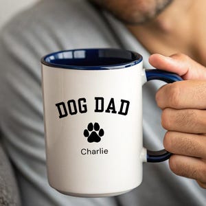 Personalisierte Hunde Papa Kaffeetasse: Personalisiertes Haustier Namen Geschenk