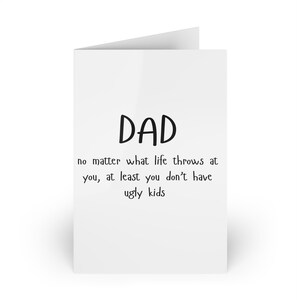Lustige Papa-Karten - Urkomischer Vatertag oder Geburtstagskarten-Set von Kindern, 10er-Pack, Gag-Geschenk für Papa, Einzigartige Grußkarten