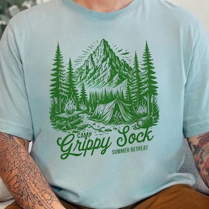 Dark Humor Camp Grippy Sock Shirt, Grippy Sock Vacation Tee