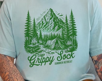 Dark Humor Camp Grippy Sock Shirt, Grippy Sock Vacation T-shirt