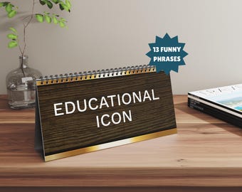 Teacher Funny Desk Plaque Flipbook, Funny Teacher Gift, Daily Desktop Educational Humor, Back to School Gift, Demotivational Affirmations