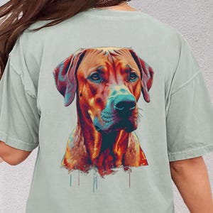 Rhodesian Ridgeback Shirt, Unique Artistic Abstract Art Rhodesian Ridgeback, Front and Back Style, Dog Lover Tee, Dog Mom Dad Gift
