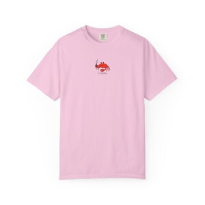 Shirt grappig, slechtgehumeurd, boos krab – uniek T-shirt met zeevruchten woordspeling voor krabliefhebbers, gemene schaaldieren met mes, cadeau Ocean Life Blossom