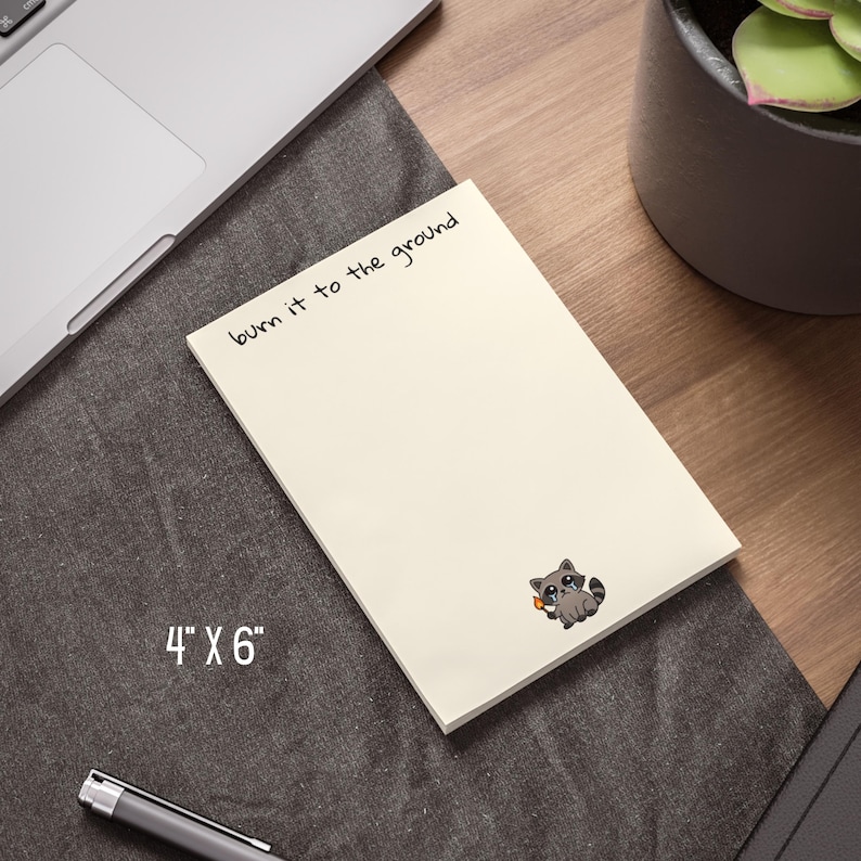 Burn It To The Ground Sticky Notes, Funny Post-it Note Pads, Funny Coworker Gift image 6