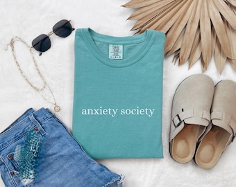 T-shirt Anxiety Society : t-shirt drôle de déclaration de santé mentale