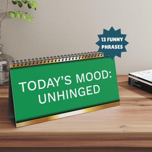 Funny Desk Plaque Flipbook, Funny Office Gift, Daily Desktop Corporate Humor, Office Work Humor Gifts, Demotivational Affirmations