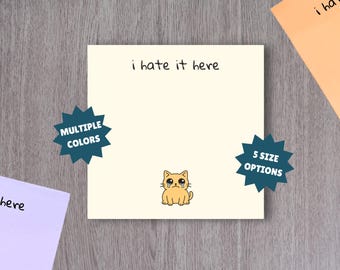 Ich hasse es hier Haftnotizen, lustige Post-it-Notizblöcke, lustiges Mitarbeiter Geschenk