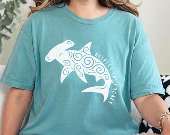 T-shirt Requin-marteau Respect the Locals - T-shirt de la faune côtière