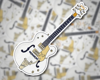 Hand-Drawn Gretsch White Falcon Sticker