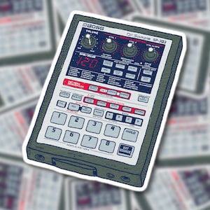 Hand-Drawn Roland Boss SP-303 Sticker – Glossy & Water-Resistant, 3.3&quot; x 3&quot;
