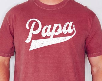 Comfort Colors Papa Shirt: Retro Grandpa Gift