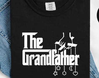 Grandfather T-Shirt: Comfort Colors Grandpa To Be Announcement, Dhristmas Gift Shirt