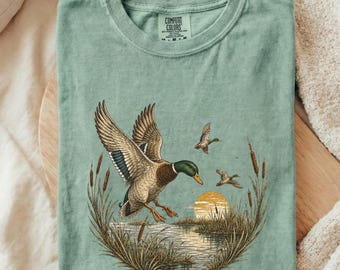 Vintage Mallard Duck Shirt, Duck Hunting Shirt, Waterfowl T Shirt, Vintage Duck Graphic Tee, Bird Lover Gift, Outdoor Nature Shirt