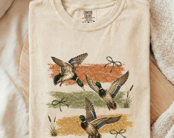 Vintage Mallard Duck Shirt, Retro Waterfowl T Shirt, Duck Hunting Tee, Wildlife Graphic Shirt