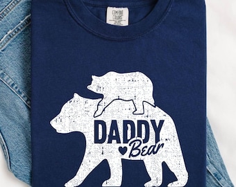 Daddy Bear Shirt,Father's Day Gift, Comfort Colors Gift for Dad, Dad Shirt, Daddy Shirt, Papa Bear Shirt, Pregnancy Reveal to Husband, Dada