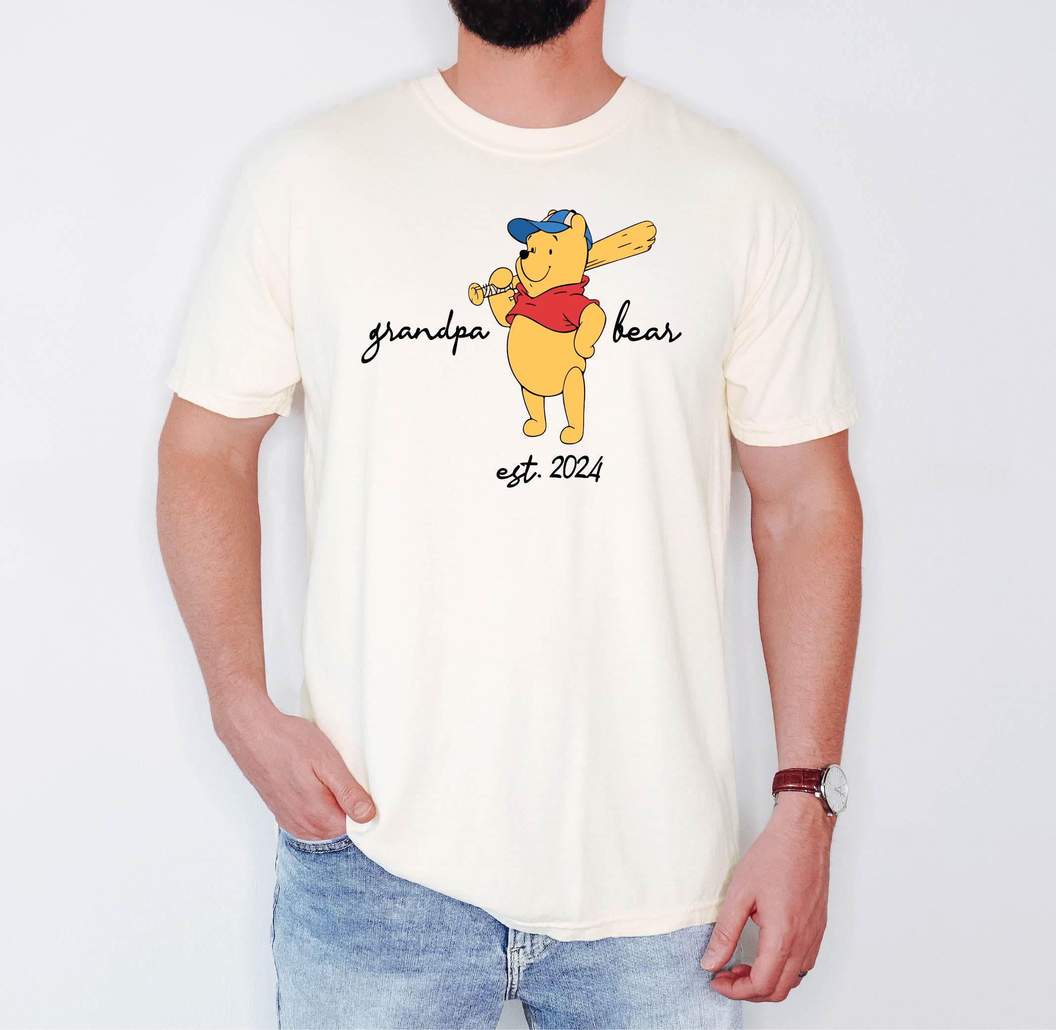 Grandpa Est Shirt Personalized Grandpa Bear Shirt , Christmas Gift Grandpa Pregnancy Announcement Grandpa Birthday Gift Granddad