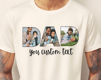 Custom Photo Dad Shirt, Personalized Gift Tee