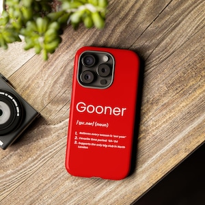 Arsenal Inspired Fans&#39; Definition Phone Case | Football Supporter Gift | Minimalist Soccer Fan Case